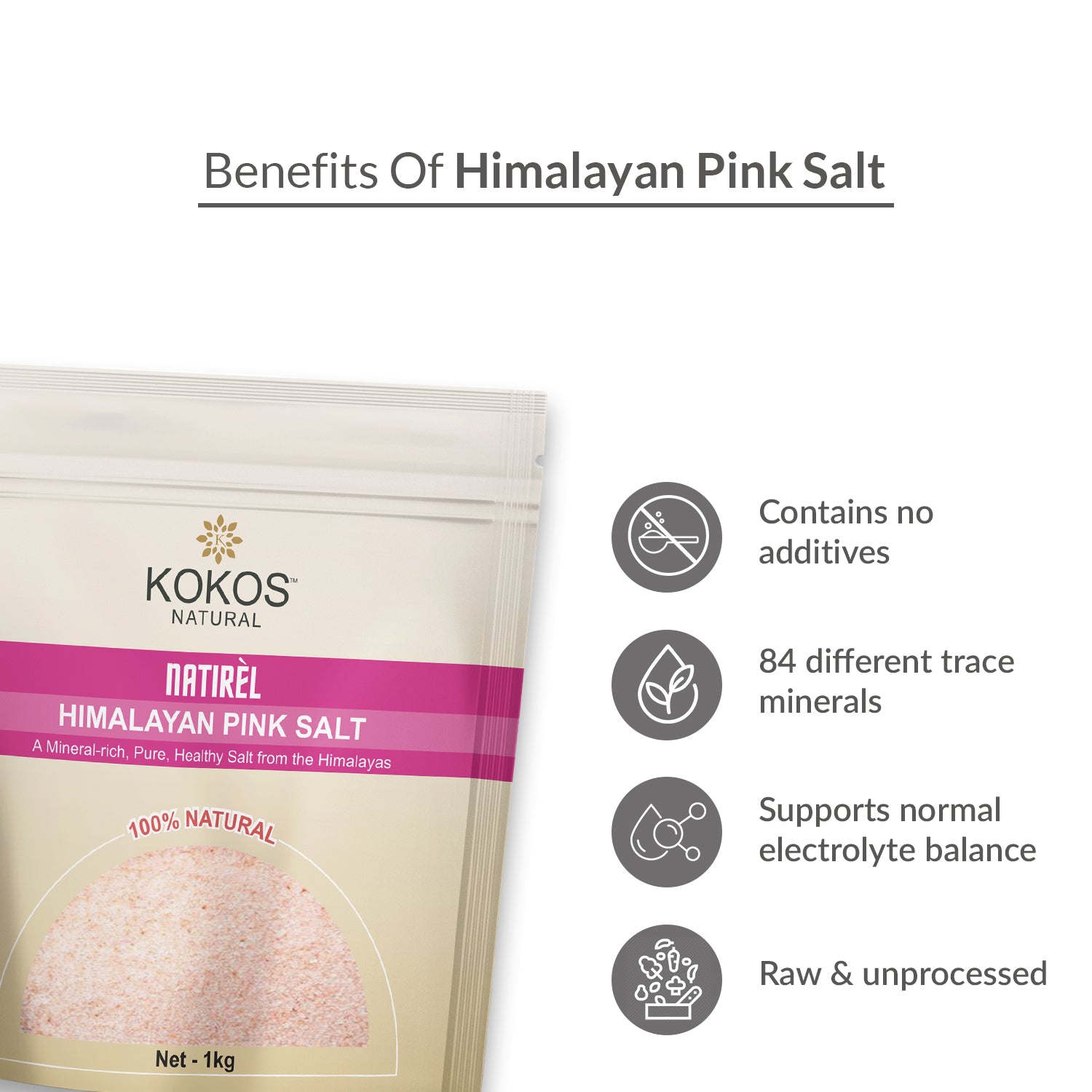 Natirèl Himalayan Pink Salt 1kg