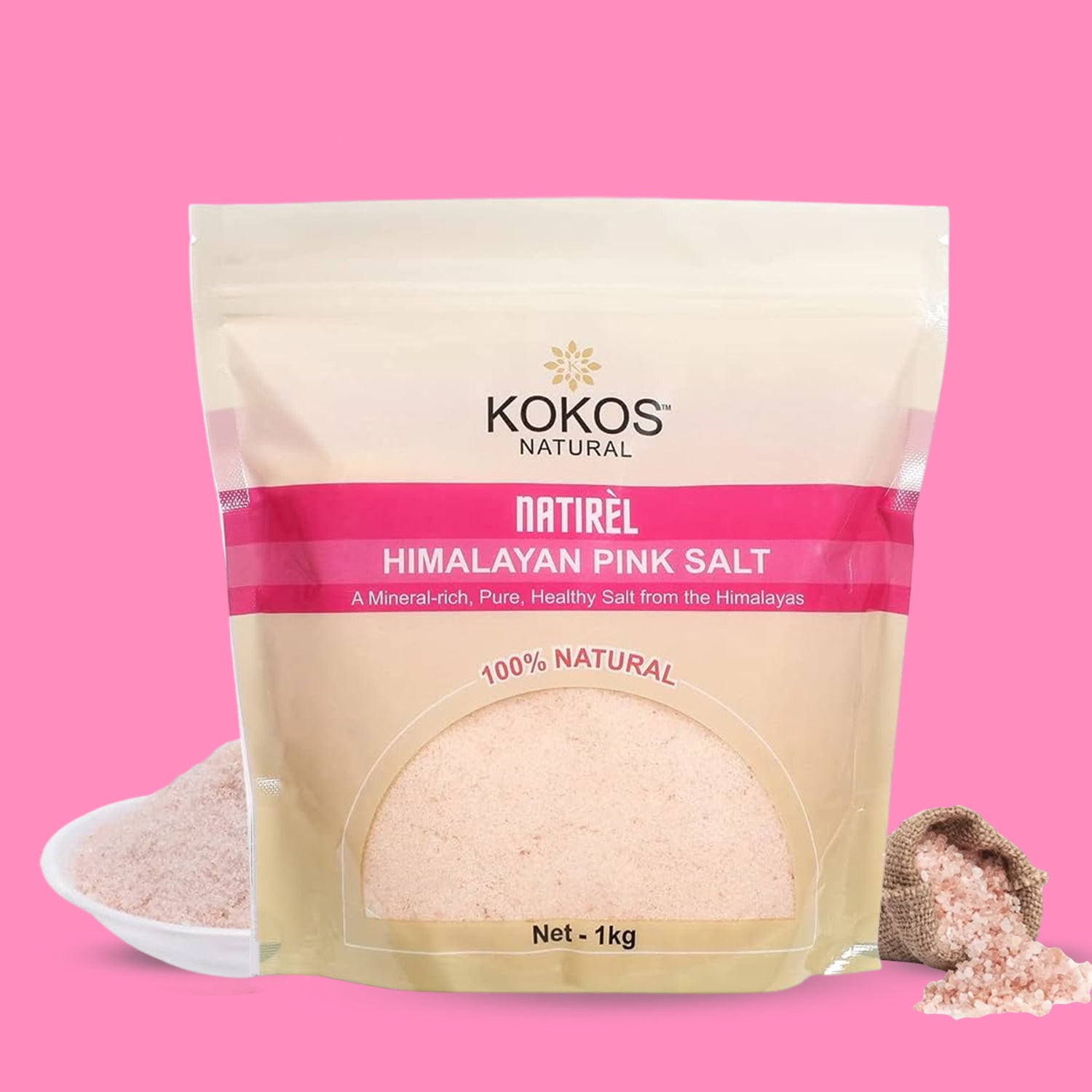 Natirèl Himalayan Pink Salt 1kg